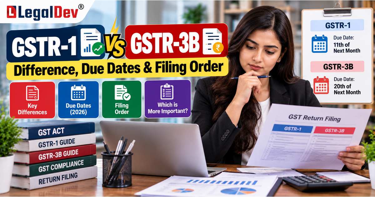 GSTR-1 vs GSTR-3B: Difference, Due Dates & Filing Order