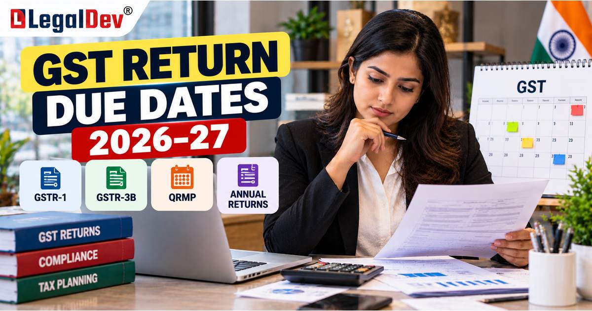 GST Return Filing Due Dates for 2026–27: GSTR-1, GSTR-3B, QRMP & Annual Returns